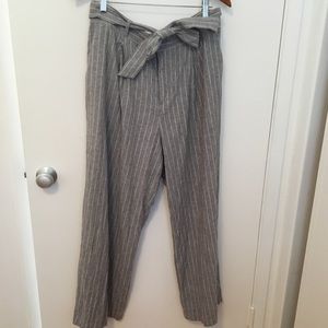 Wide Leg Linen Trousers